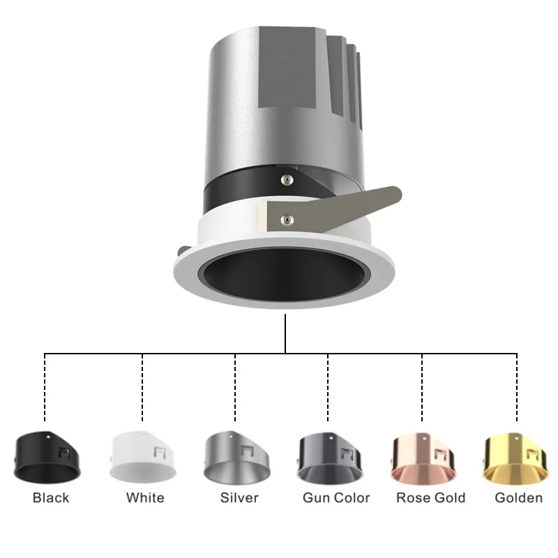 Trimless Recessed Aluminum LED Downlight IP65 75mm