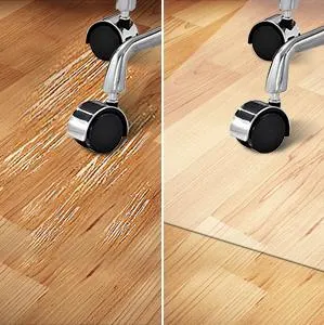Transparent PVC Office Chair Mat For Hard Floors 90x120cm