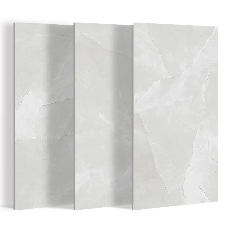 Marble-Look Gray Glazed Ceramic Floor Tile 600x1200mm