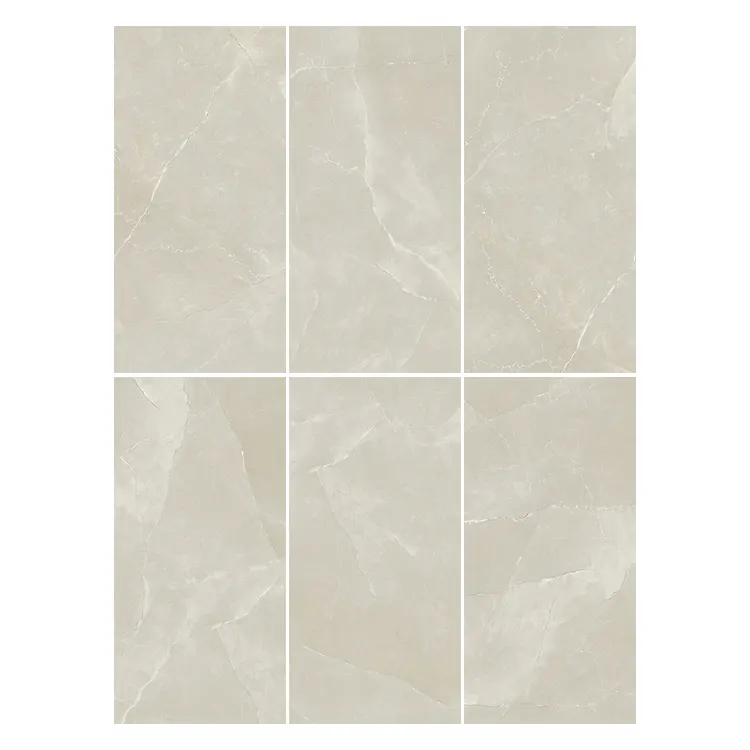 Marble-Look Polished Porcelain Floor Tile 600x1200mm
