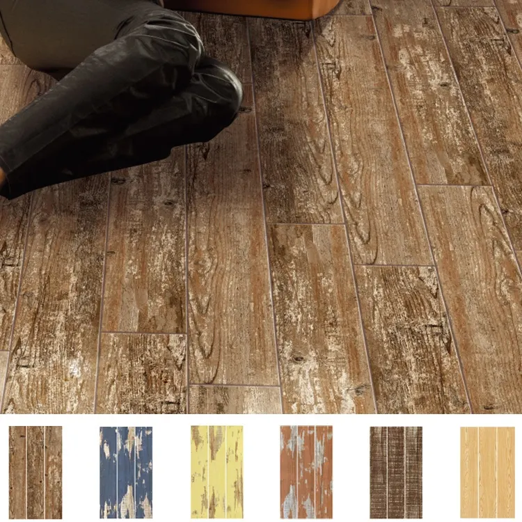 Wood-Look Glazed Porcelain Floor Tile 200x1000mm