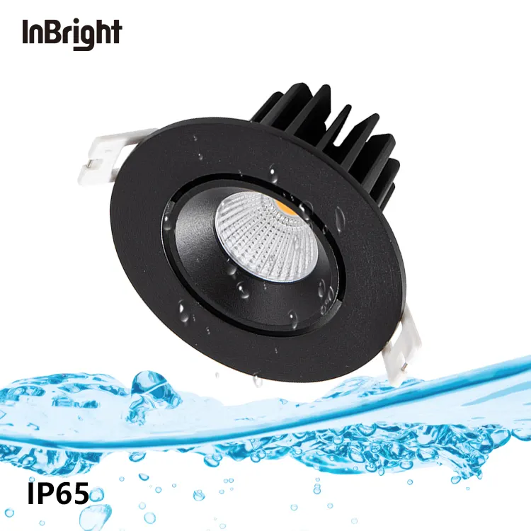 Adjustable Dimmable Recessed LED Downlight Black/White 8W IP65