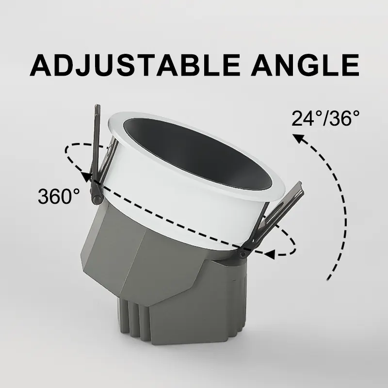 Recessed Aluminum LED Downlight 5-15W IP65 3000K/4000K/6500K