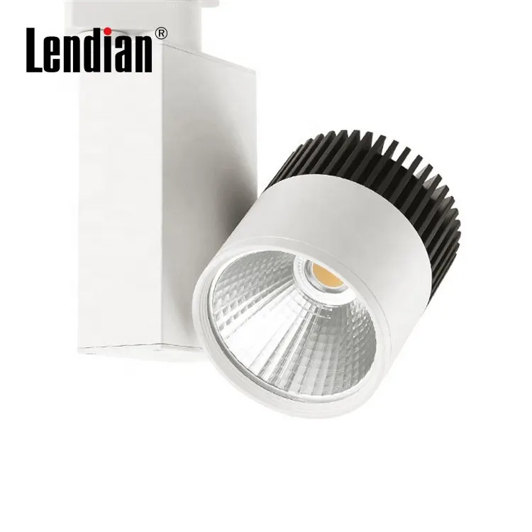 Adjustable Dimmable TRIAC COB LED Track Spotlight White 30W