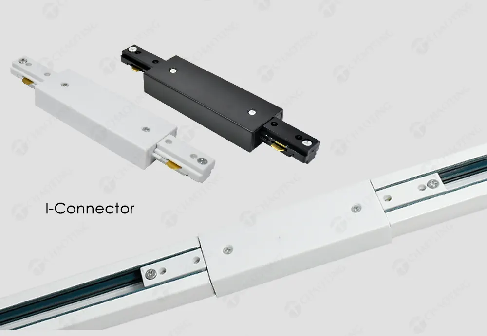 Aluminum Lighting Track Rail Black/White 1-3m 3-Wire