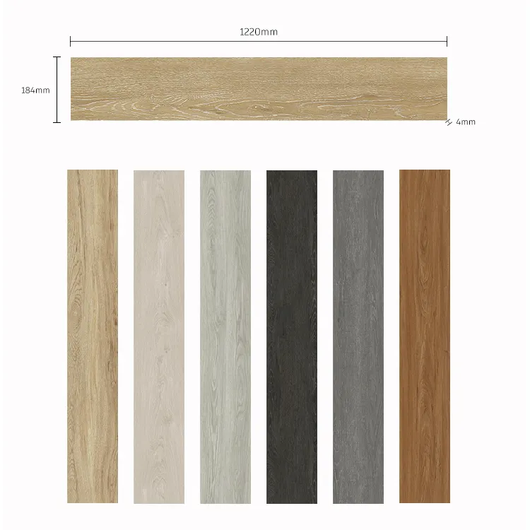 Wood-Look SPC Click-Lock Vinyl Flooring 1220x184mm 3.5-6m Thick