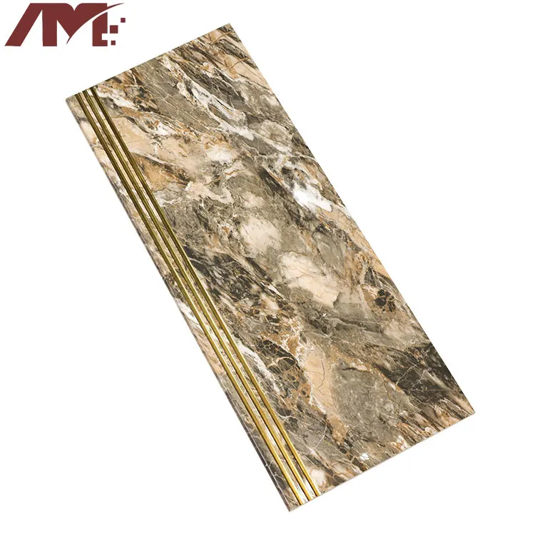 Marble-Look White Glazed Ceramic Stair Tread Tile 480x1200mm