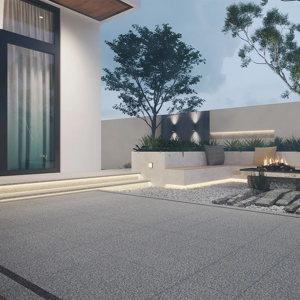 Non-Slip Stone-Look Porcelain Exterior Wall Tile 600x600mm