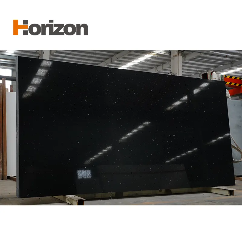 Black Engineered Quartz Slab 3200x1600mm