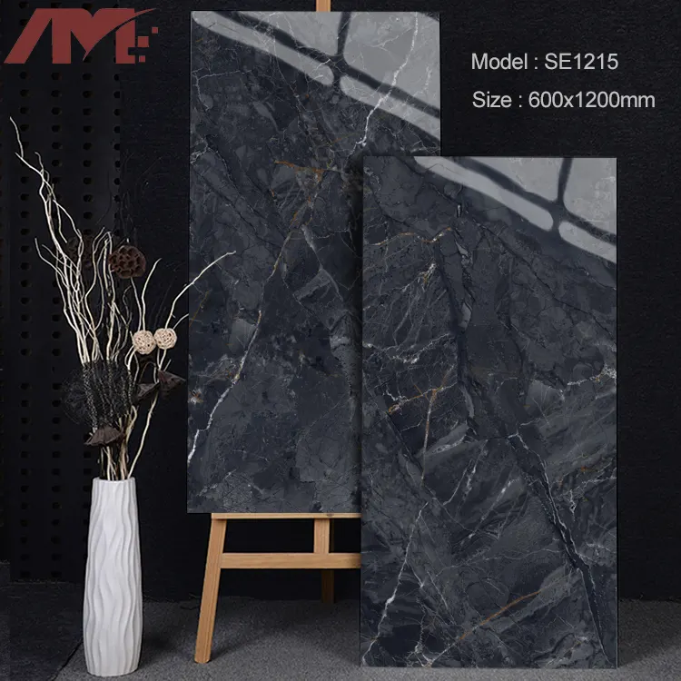 Marble-Look Blue Polished Porcelain Wall And Floor Tile 120x60