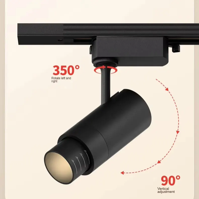 Adjustable Zoomable Aluminum LED Track Spotlight 10/20W