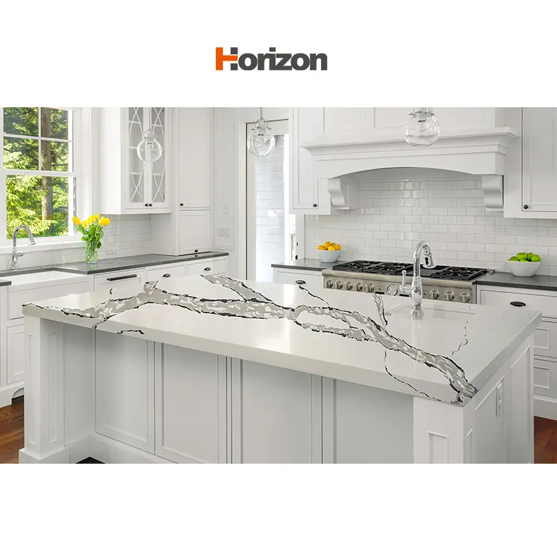 White Engineered Quartz Slab 3200x1600mm