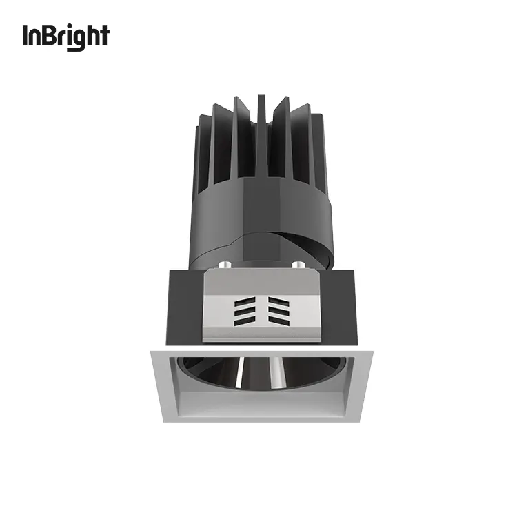 Anti-Glare Adjustable Recessed Square COB LED Downlight 8-25W IP65