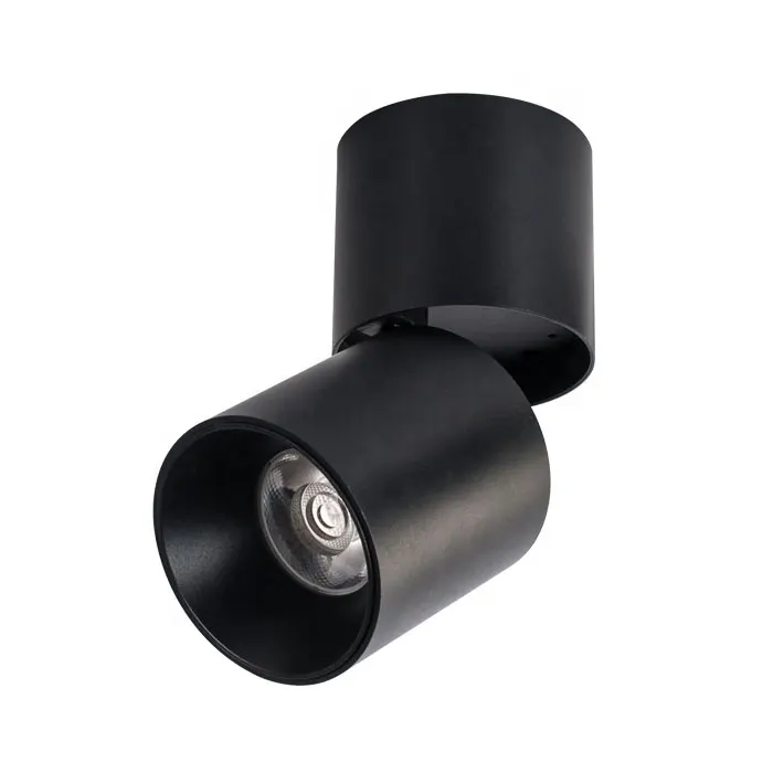 Adjustable Surface-Mounted Round LED Downlight Black/White 10-18W product sample