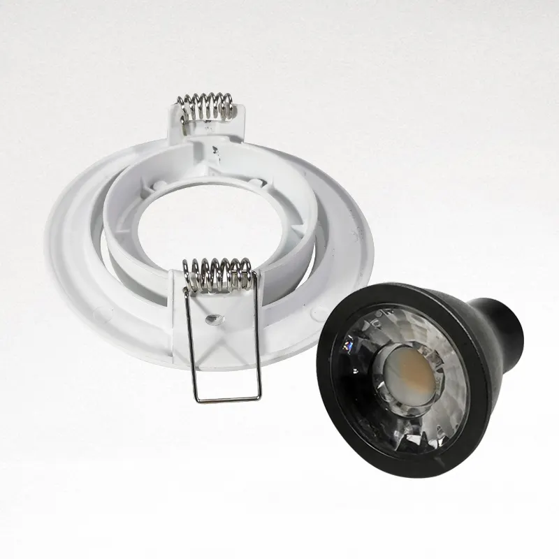 Adjustable Recessed Aluminum Downlight Housing Black/White MR16/GU10