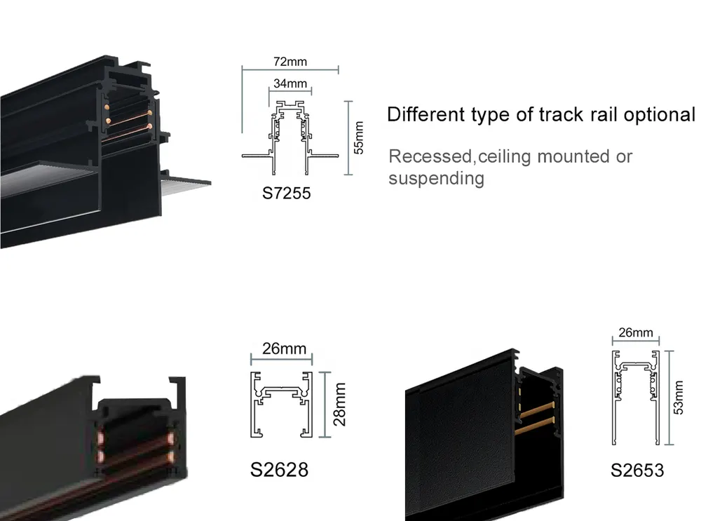 Slim Smart Aluminum LED Track Spotlight 30W For 2-Wire Track