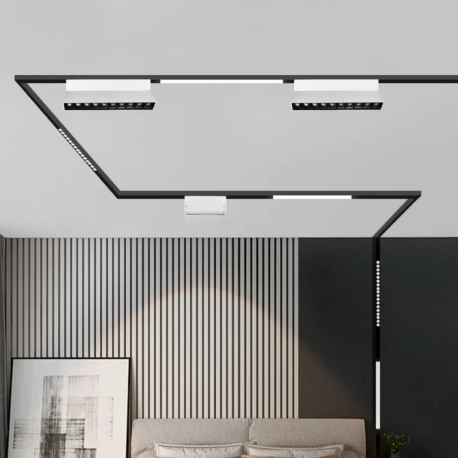 Adjustable Recessed Aluminum LED Track Grille Spotlight 8-20W