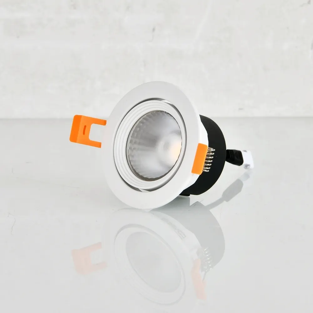Adjustable Recessed Aluminum LED Downlight Black/Gold 7-15W