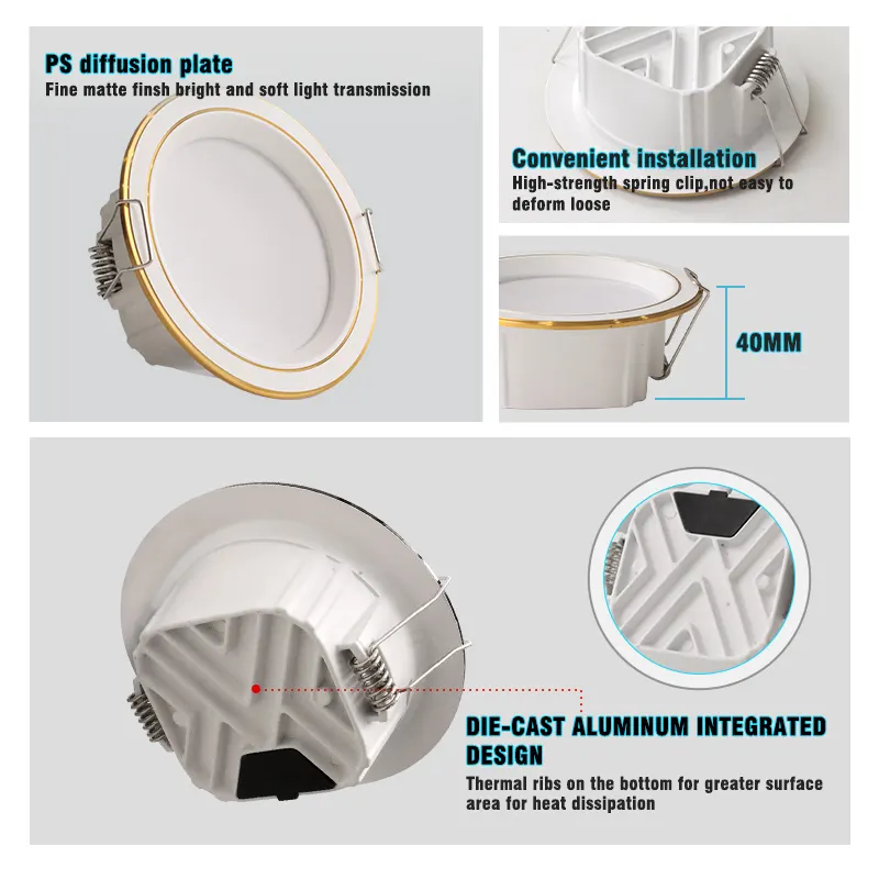 Recessed Round Aluminum LED Panel Light