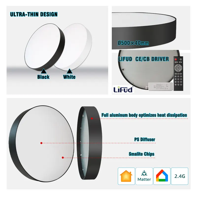 3CCT Dimmable Round Suspended LED Panel Light