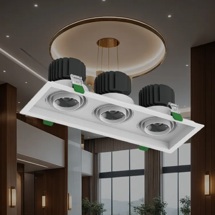 Adjustable Square Aluminum LED Grille Spotlight