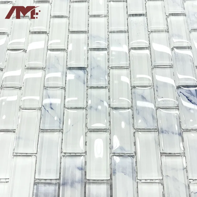 White Glass Mosaic Tile 320x297mm