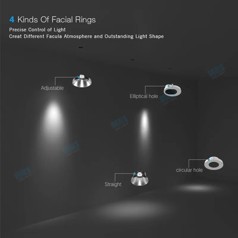 Adjustable Recessed Aluminum LED Downlight 7-20W