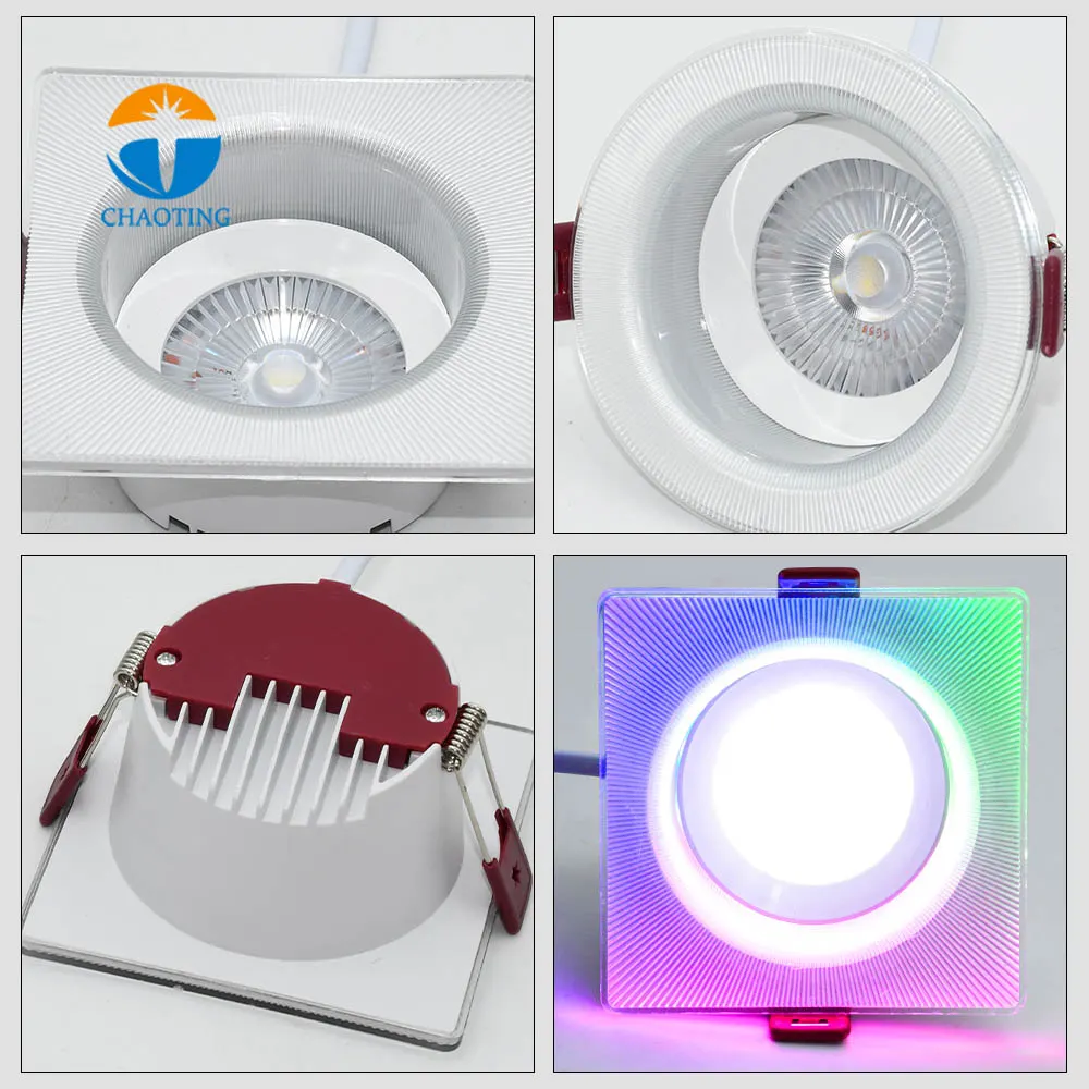 Adjustable Recessed Aluminum COB LED Downlight 3000K/4000K/6000K