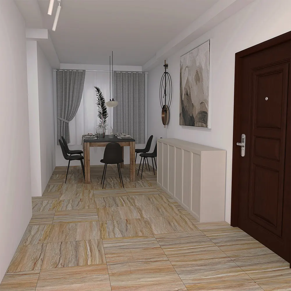 Wood-Look Gray/Brown Matte Porcelain Floor Tile 600x600mm
