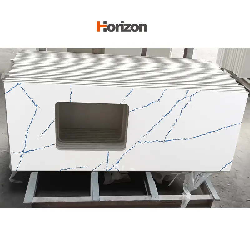 Calacatta White Engineered Quartz Slab 3200x1600mm