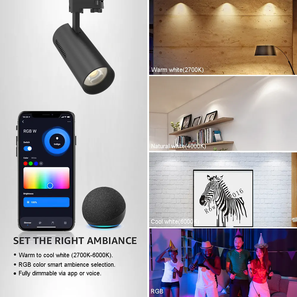 Smart Dimmable TRIAC LED Track Spotlight 15/20W