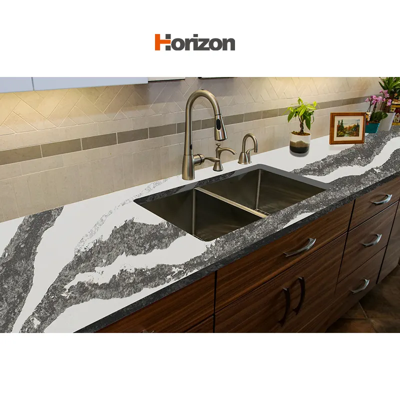 White Engineered Quartz Slab 3200x1600mm