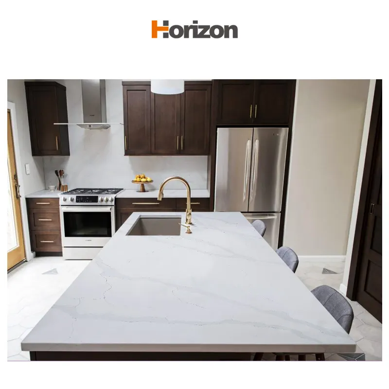Calacatta White Engineered Quartz Slab 3200x1600mm