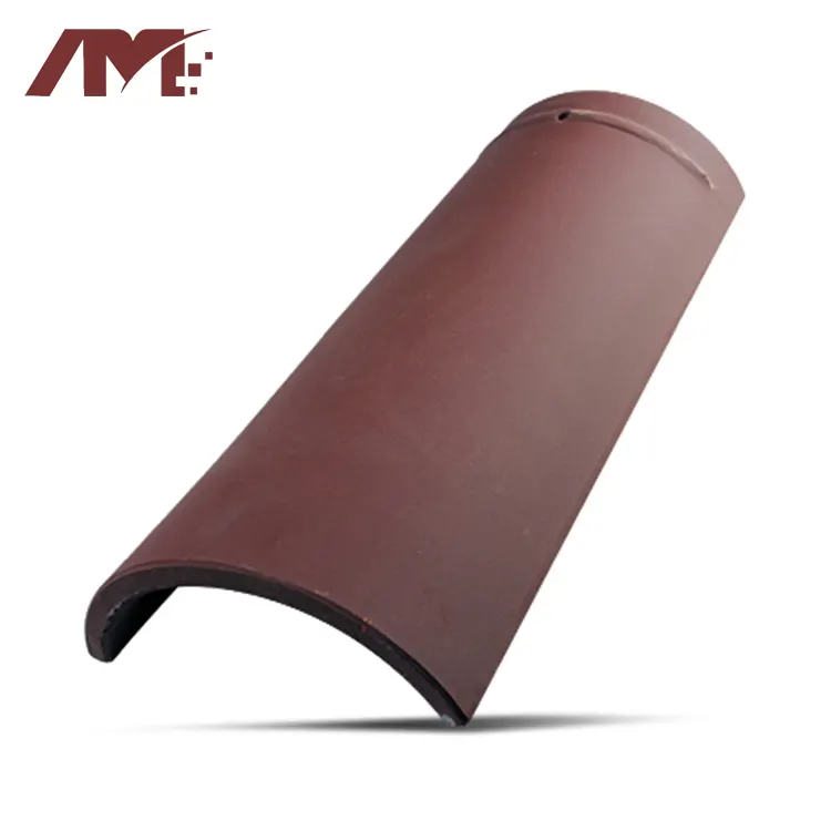 Red Glazed Clay Roof Tile For Exterior Roofing product sample