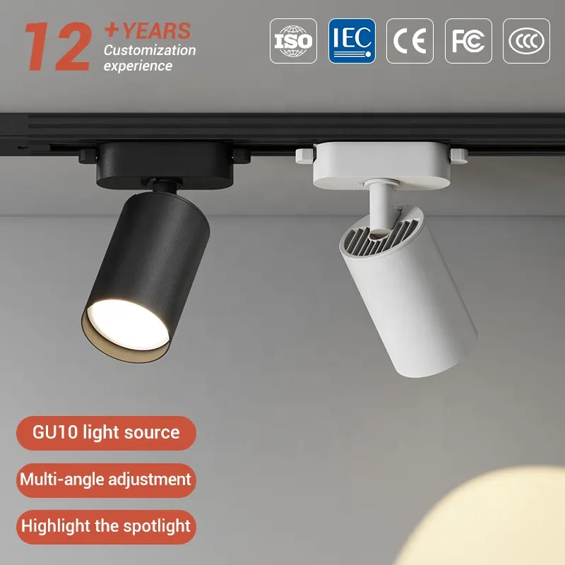 Adjustable LED Track Spotlight Black/White 5/7W product sample