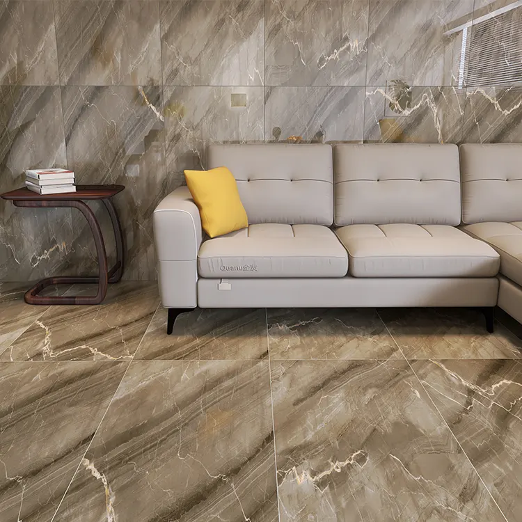 Marble-Look Polished Porcelain Wall And Floor Tile 600x1200mm