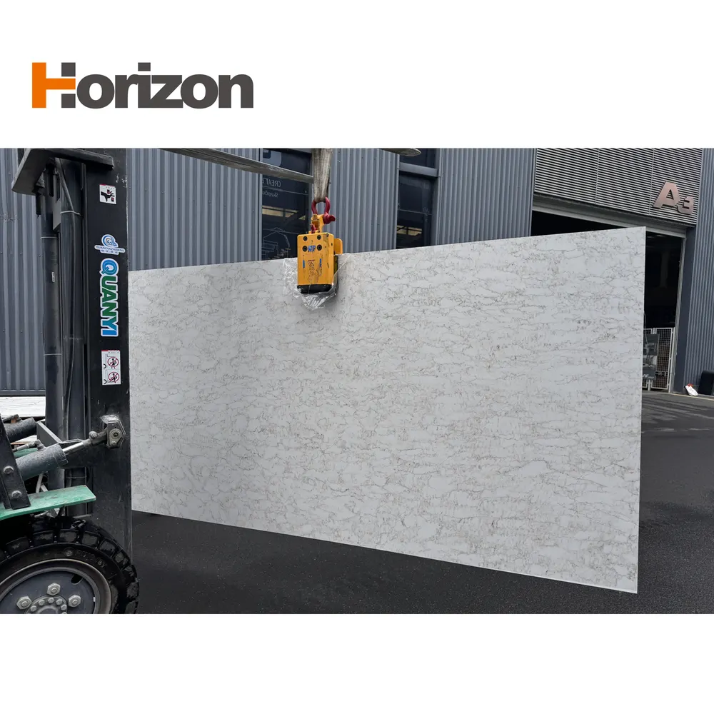 Carrara White Engineered Quartz Slab 3200x1600mm