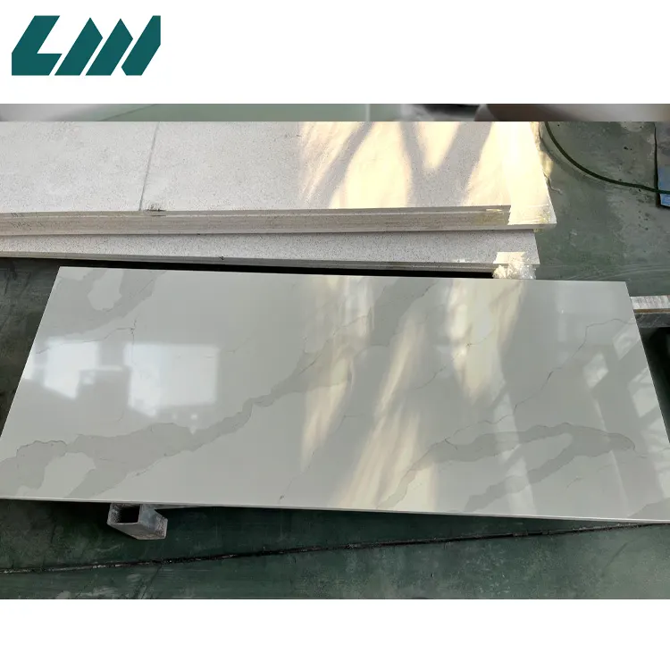 Calacatta White Engineered Quartz Slab 3200x1600mm