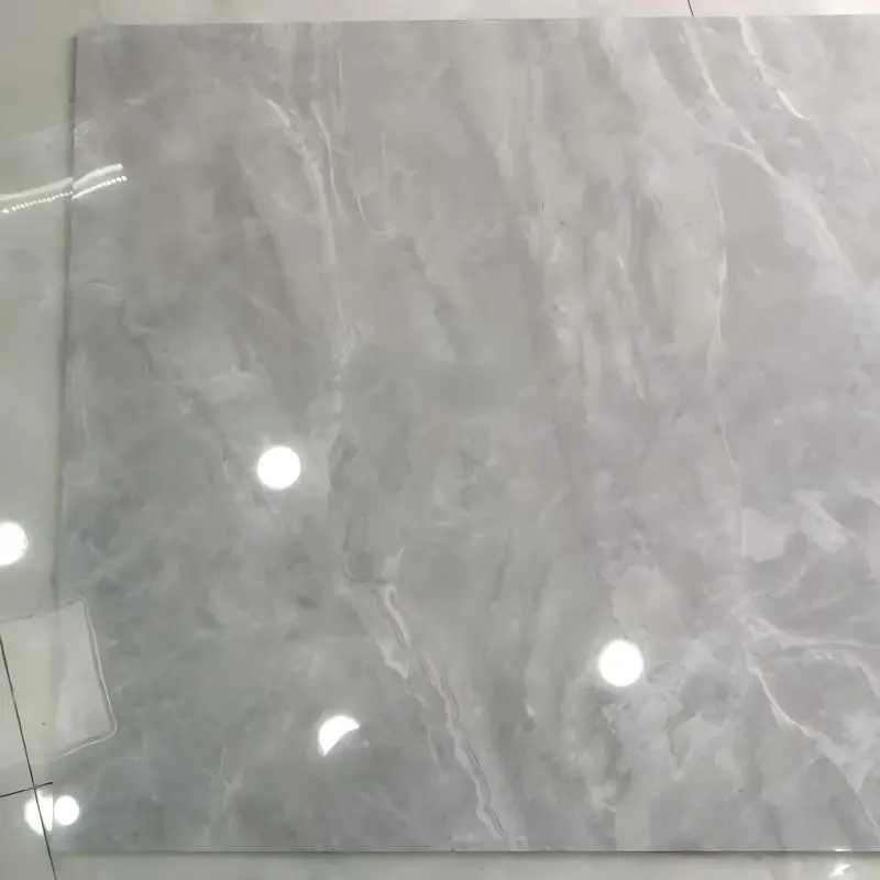 Marble-Look Polished Ceramic Floor Tile 600x600mm