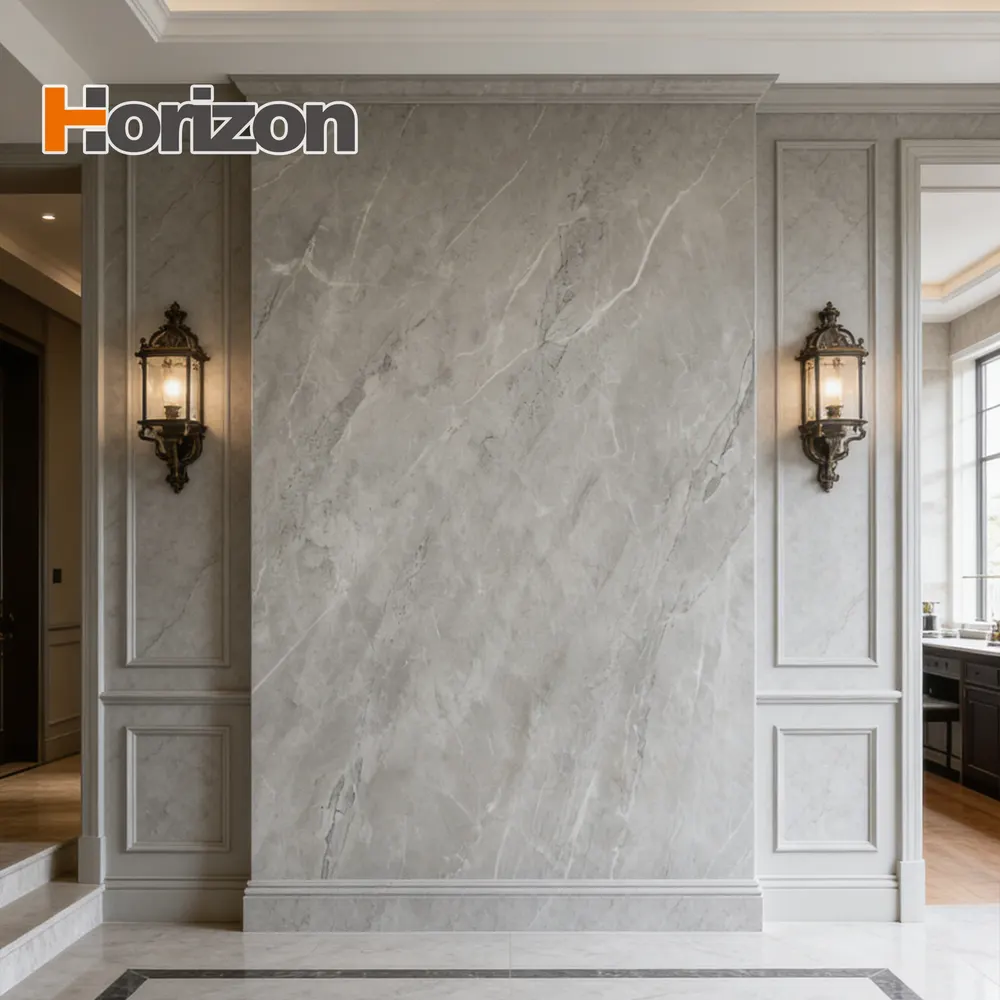 Wood-Look Glossy Sintered Stone Slab 1600x3200mm