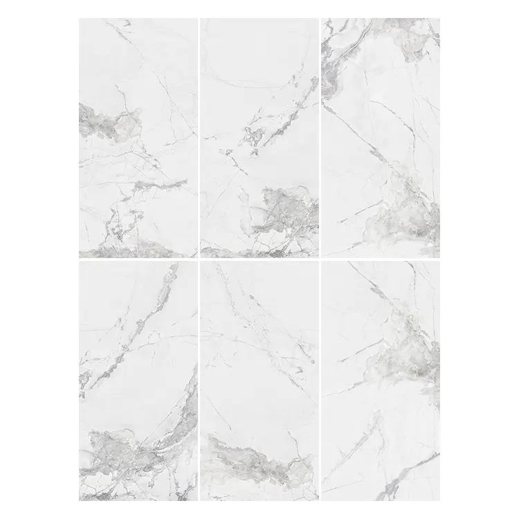 Non-Slip Carrara White Matte Ceramic Outdoor Tile 600x1200mm