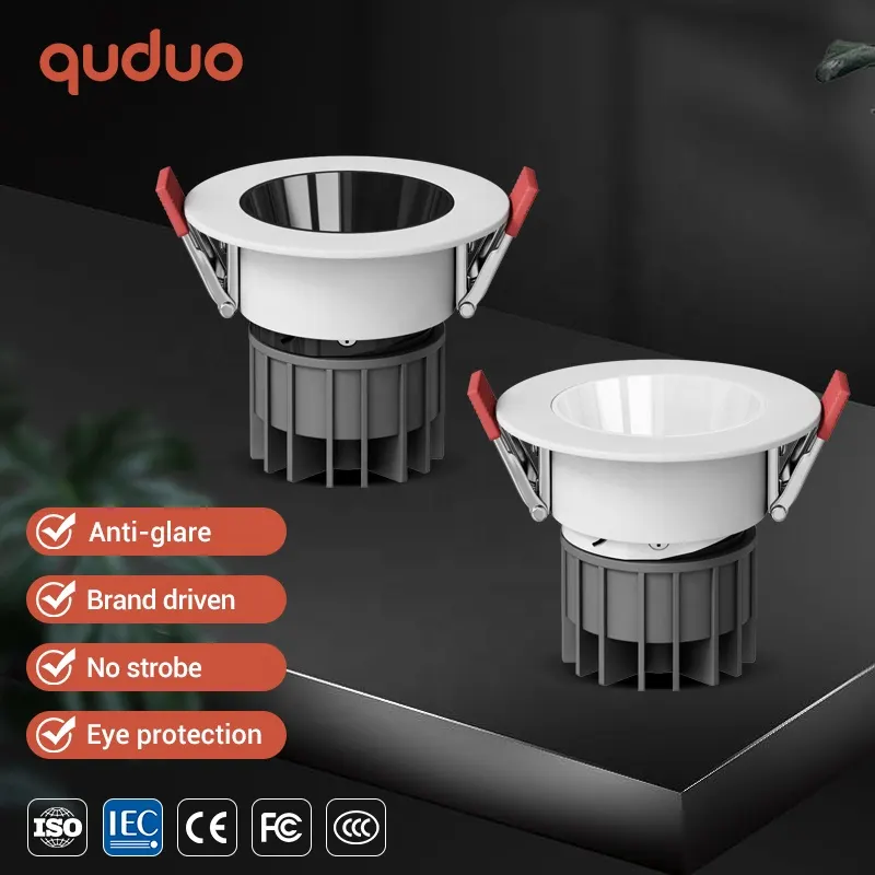 Anti-Glare Recessed Aluminum COB LED Downlight 5W product sample