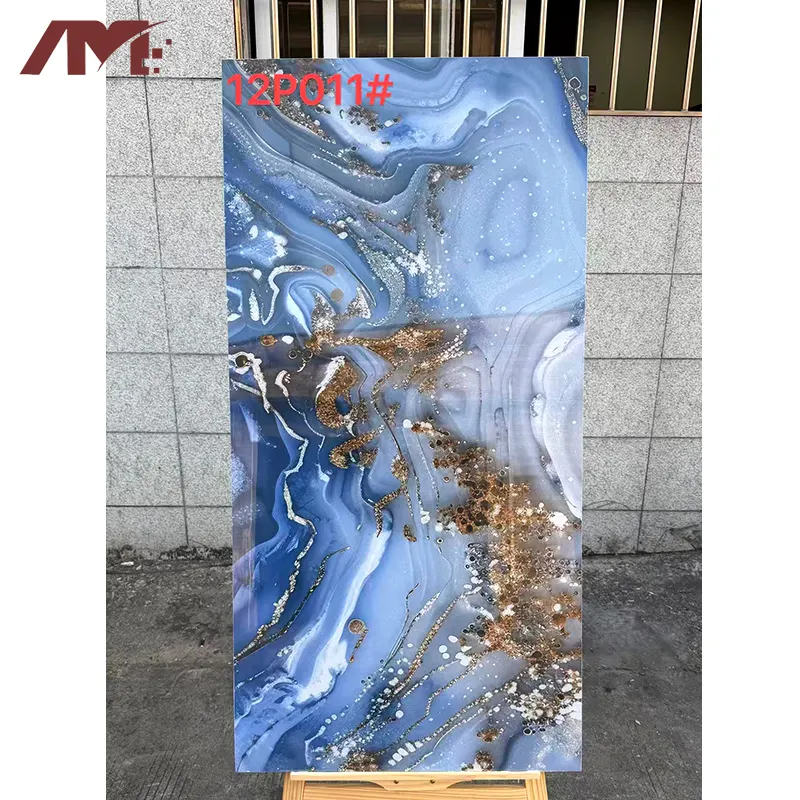 Non-Slip Marble-Look Porcelain Stair Tread Tile 600x1200mm