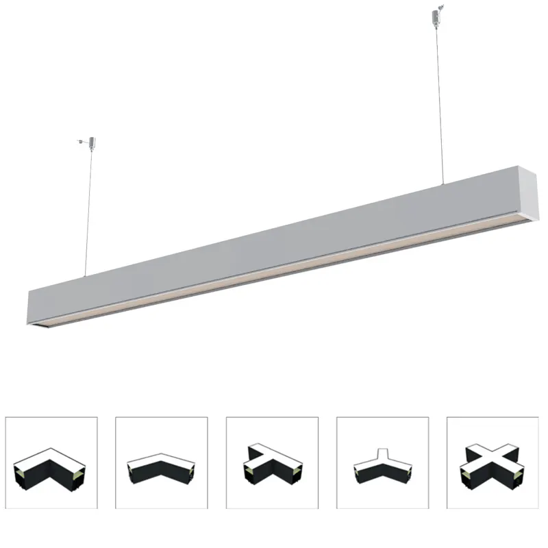 Aluminum Linear LED Light Fixture 612x55x75mm 18-45W 220V