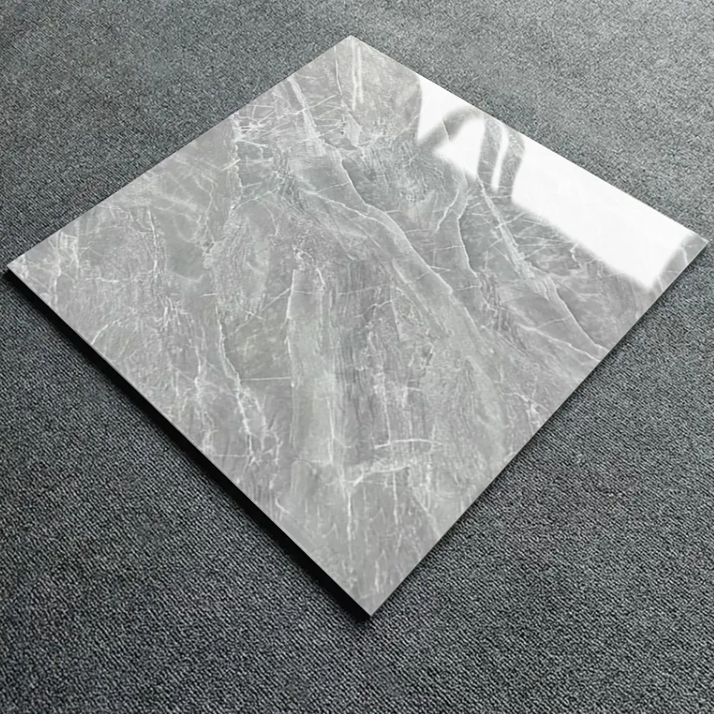 Concrete-Look Polished Porcelain Floor Tile 600x600mm product sample