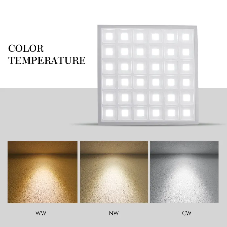 Anti-Glare Recessed LED Panel Light 595x595mm 40W IP33