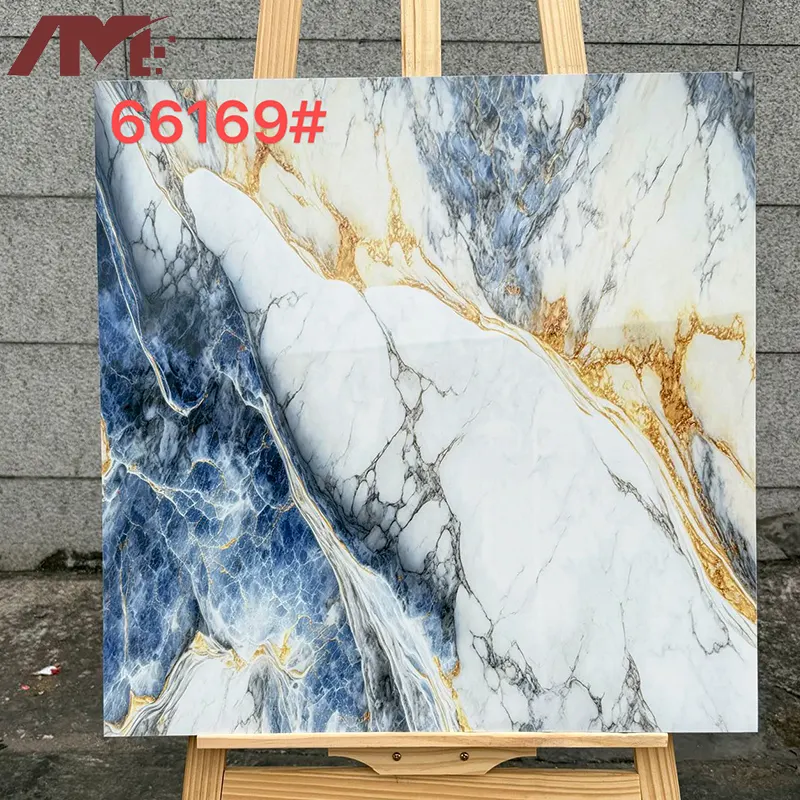 Wood-Look Polished Porcelain Floor Tile 600x600mm