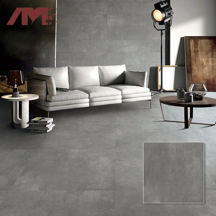 Concrete-Look Gray Matte Porcelain Floor Tile 1000x1000mm