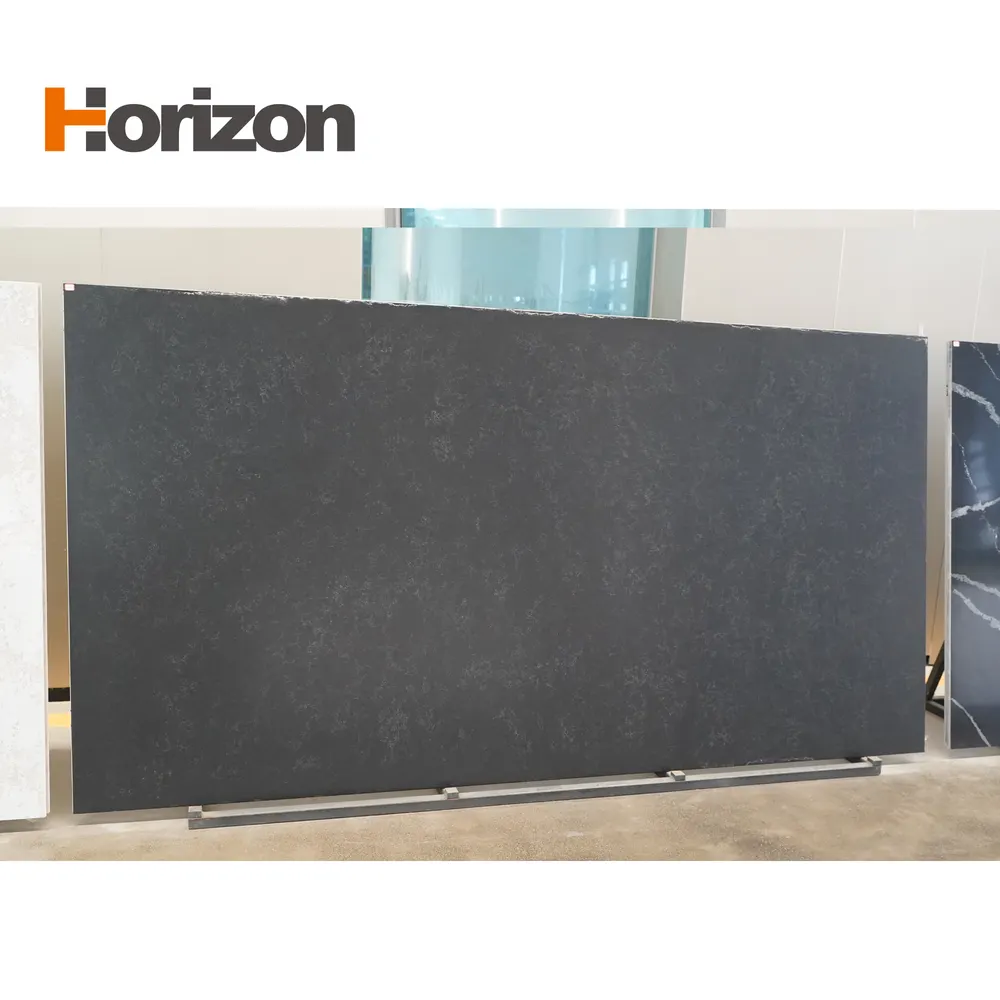 Black Engineered Quartz Slab 3200x1600mm