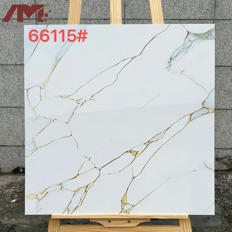 Wood-Look Glazed Porcelain Floor Tile 600x600mm
